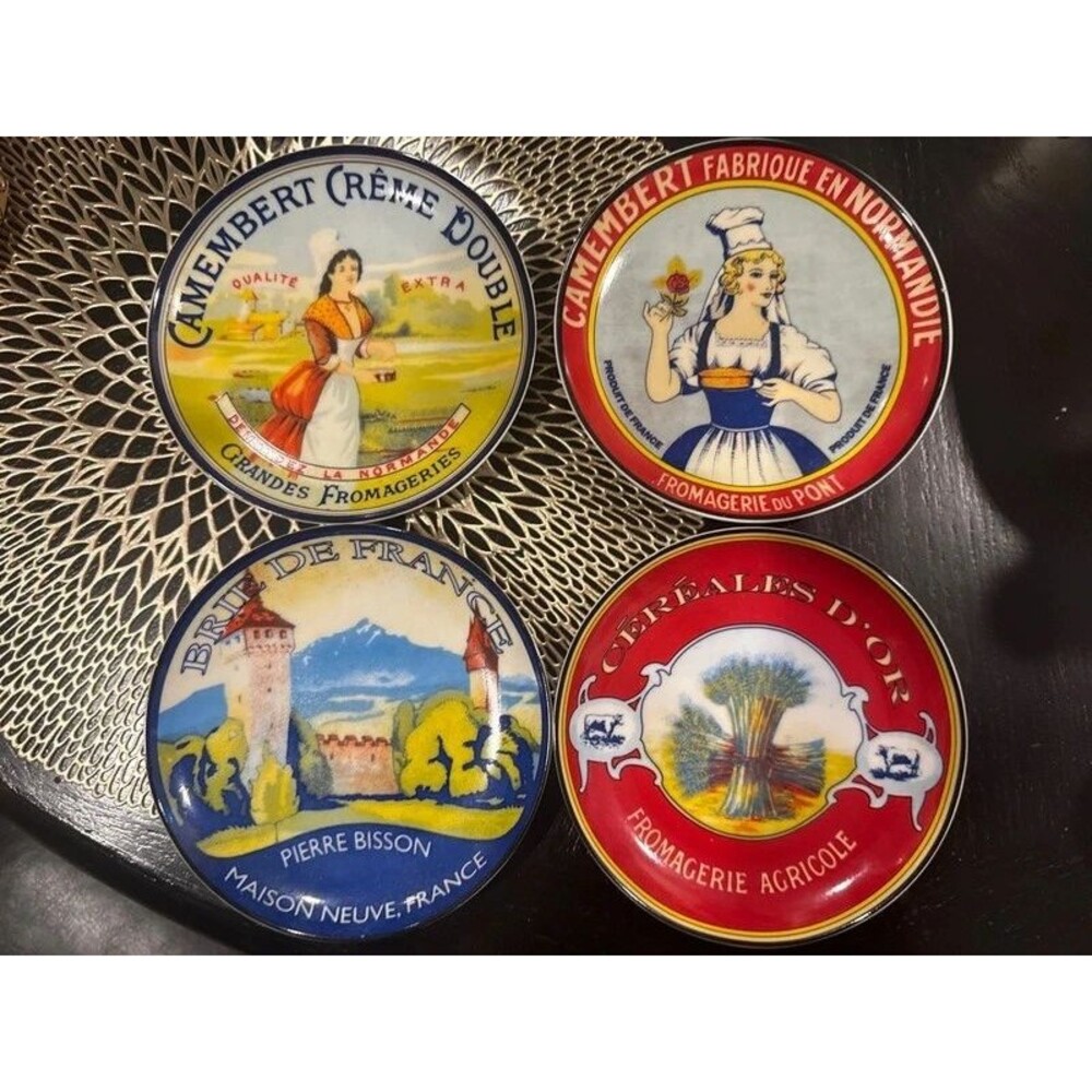 Pier one set of 4 French cheese plates